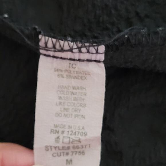 IC by Connie K Top Black Medium Textured Tunic Asymmetrical Boho Lagenlook - Picture 7 of 11